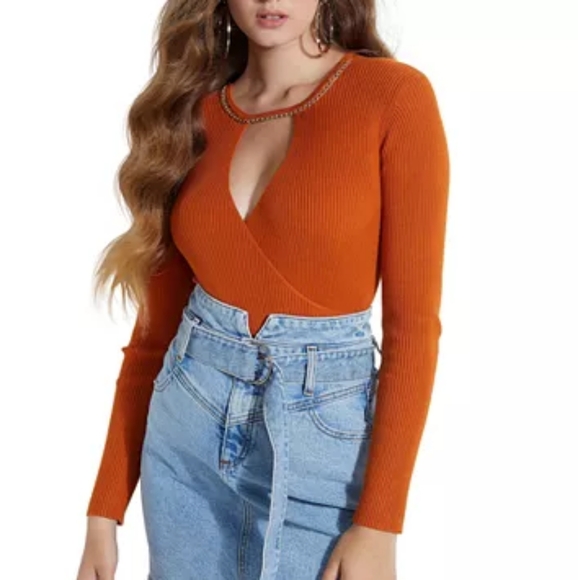 Guess Sweaters - Guess ELETTRA CHAIN DETAIL SWEATER